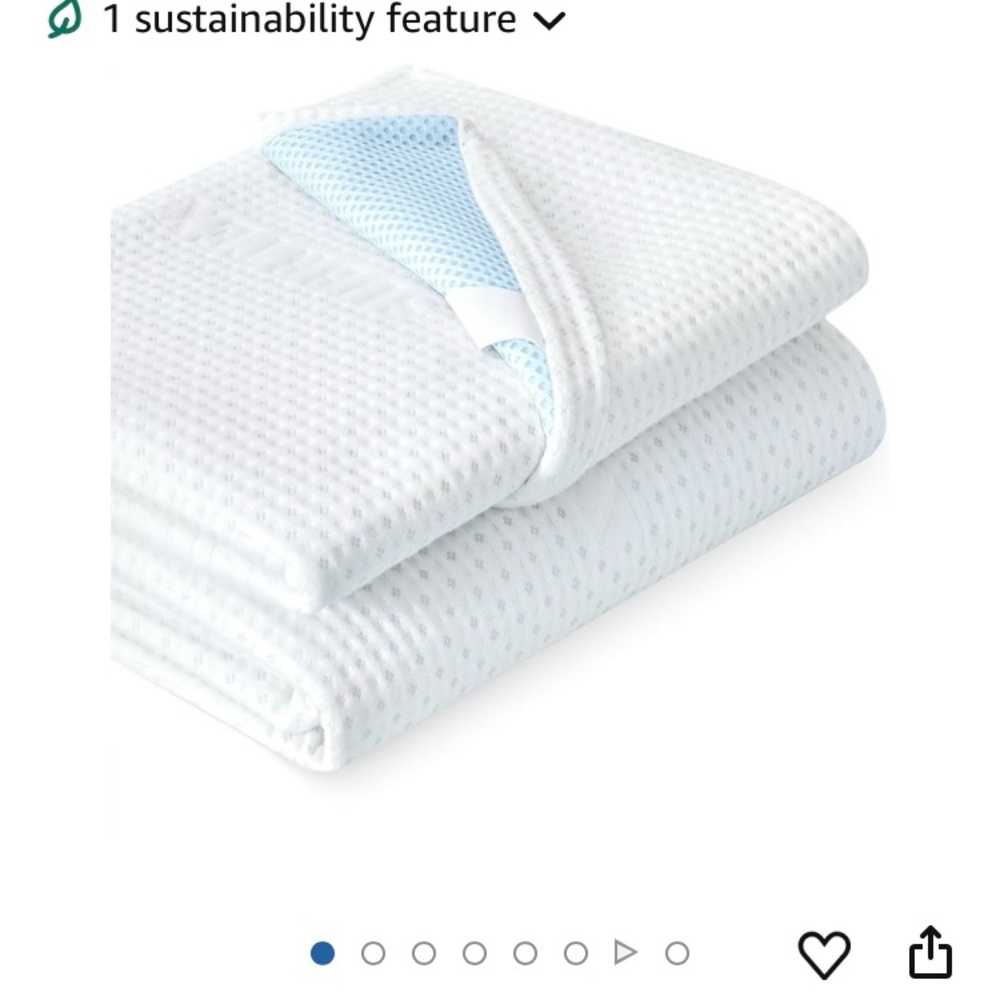 Subrtex Premium White and Blue Bedding topper covers